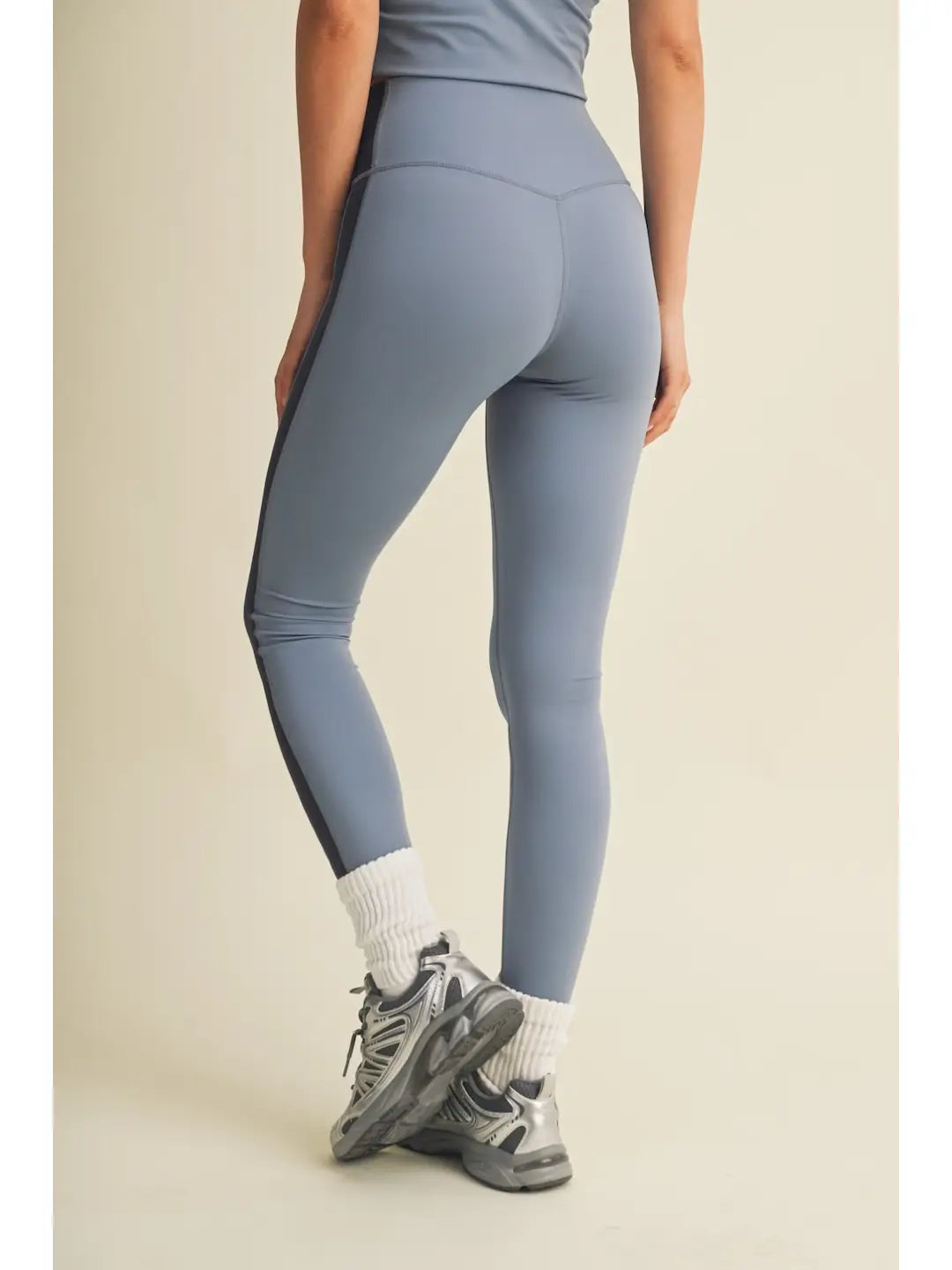Renee Block Contrast Legging - Slate