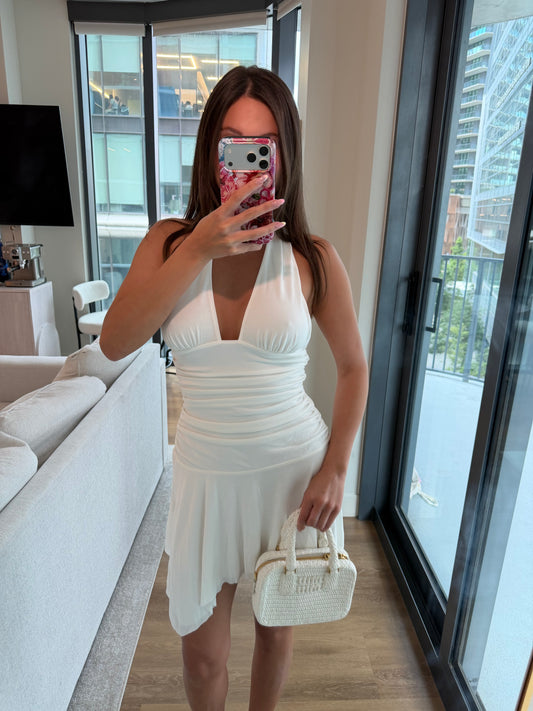 Lenni Dress - Pearl White