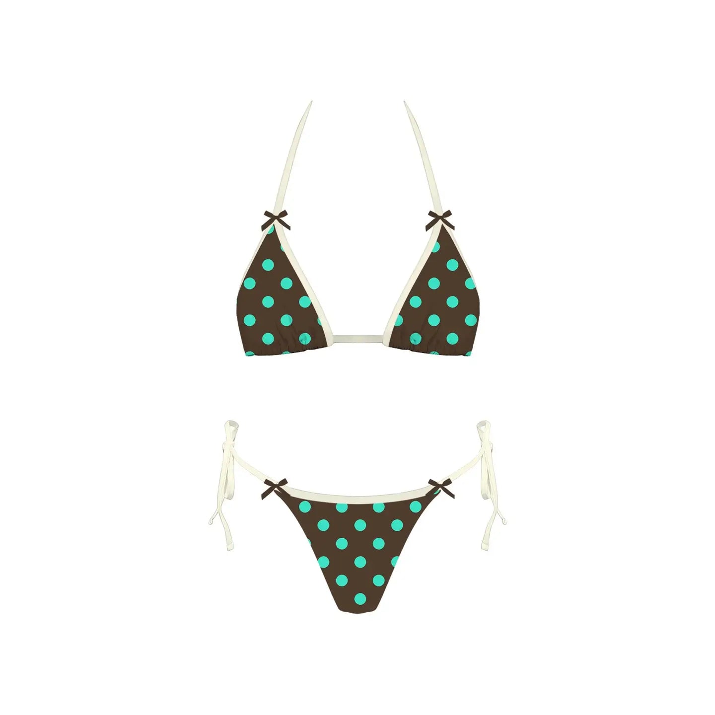 Westshore Bikini Top - Brown/Teal