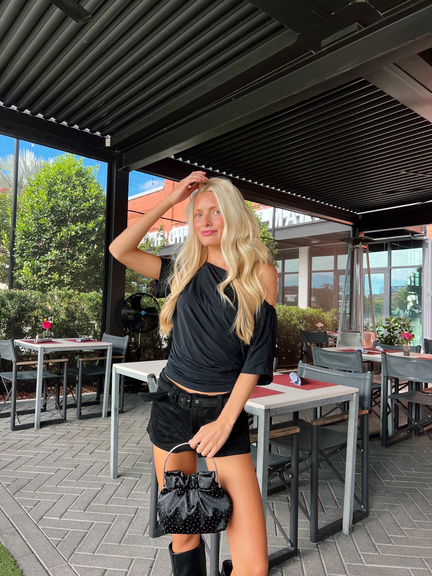 Social Scene Suede Shorts