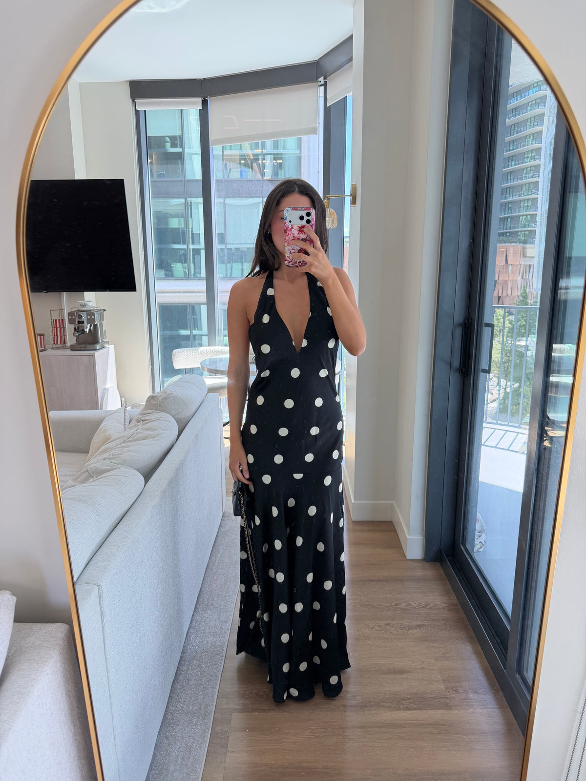 Verona Dress - black polka