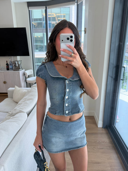 Callie Denim Skort