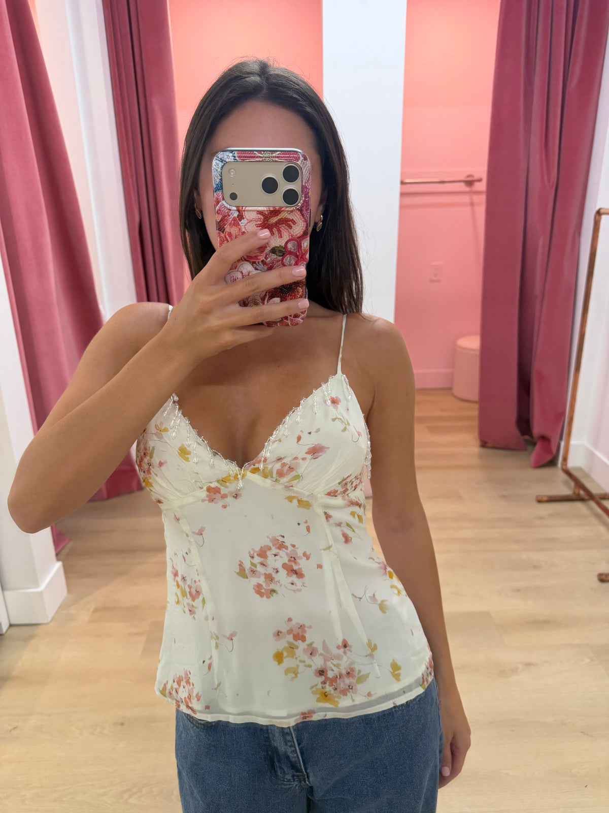 Perry Sweetheart Top - IVORY PETAL