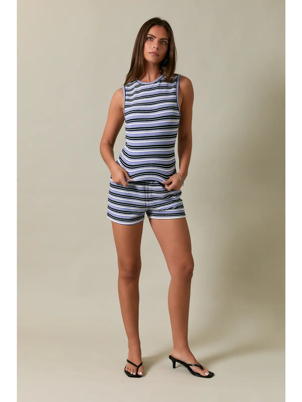 Naomi Stripe Top - NAVY