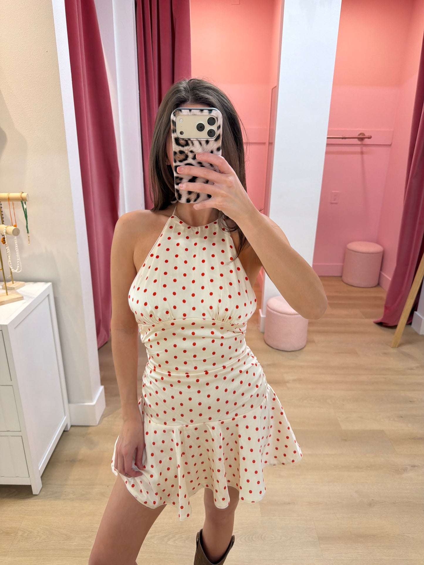 Pico Dress - Red Polka Dot