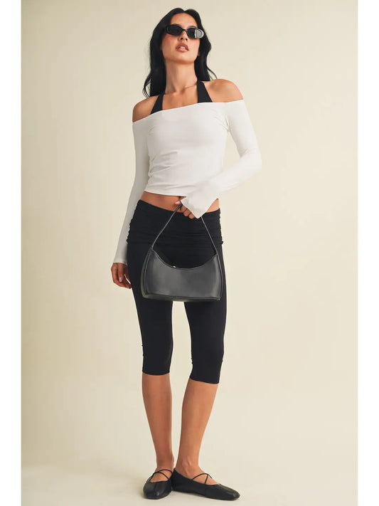 Lennie Off Shoulder Long Sleeve Top - White