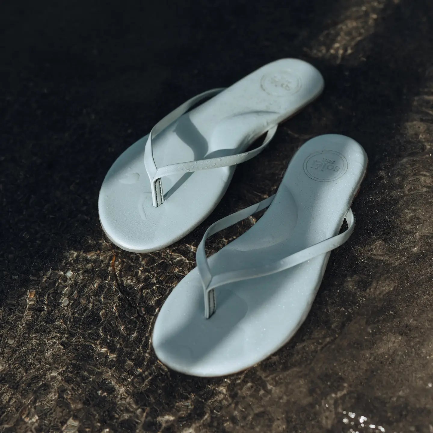 Indie - Blue Sky Metallic Flip Flop Sandal