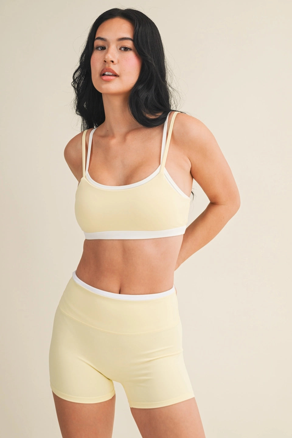 Addie Layered Active Shorts - HONEY BUTTER