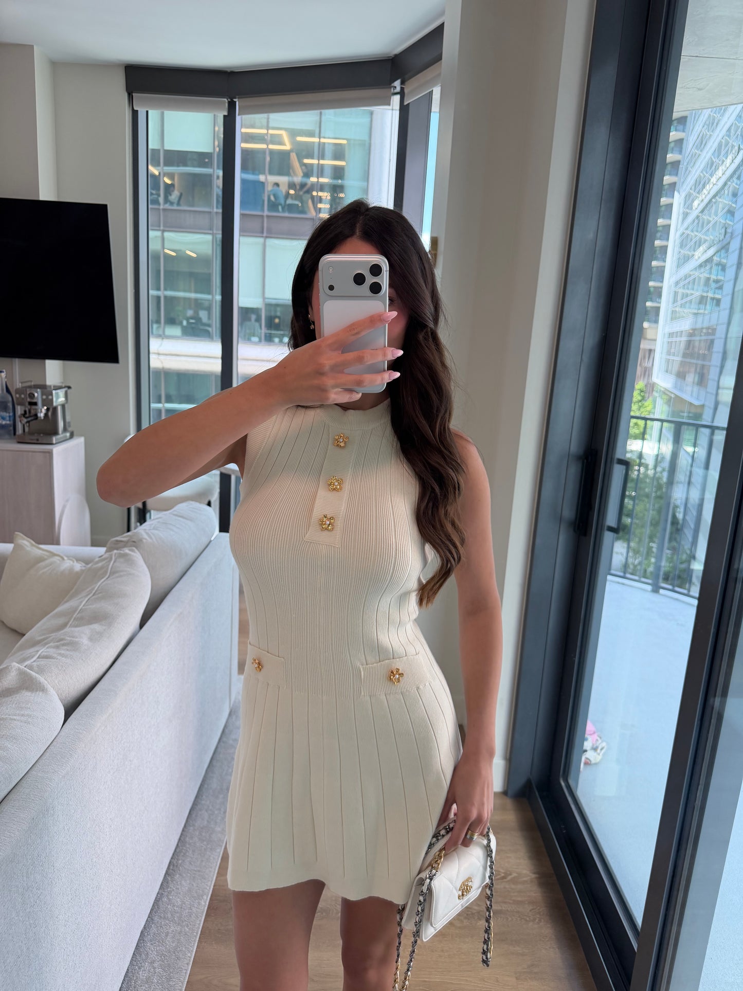 Carly Knit Dress - Cream