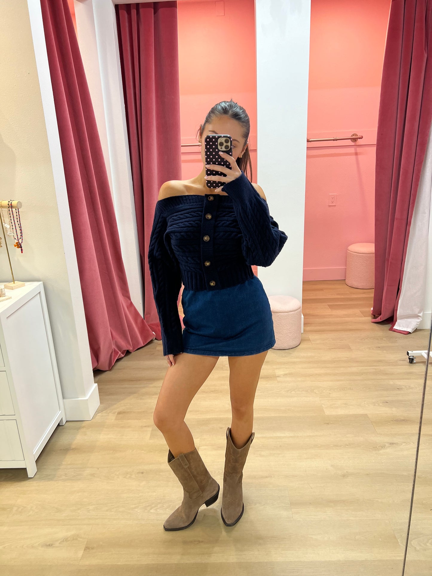 Lane Denim Mini Skort
