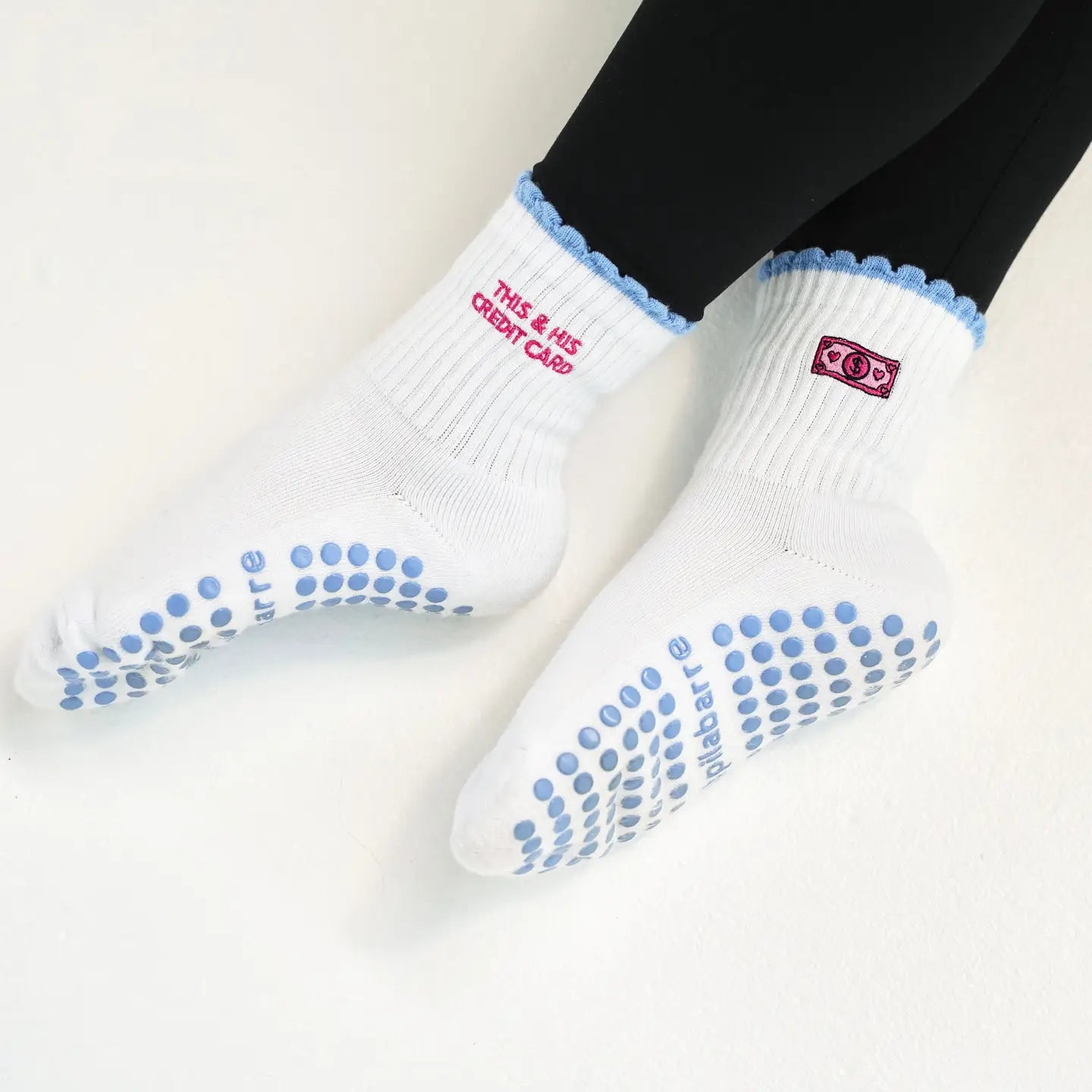 This and His Credit Card Grip Socks