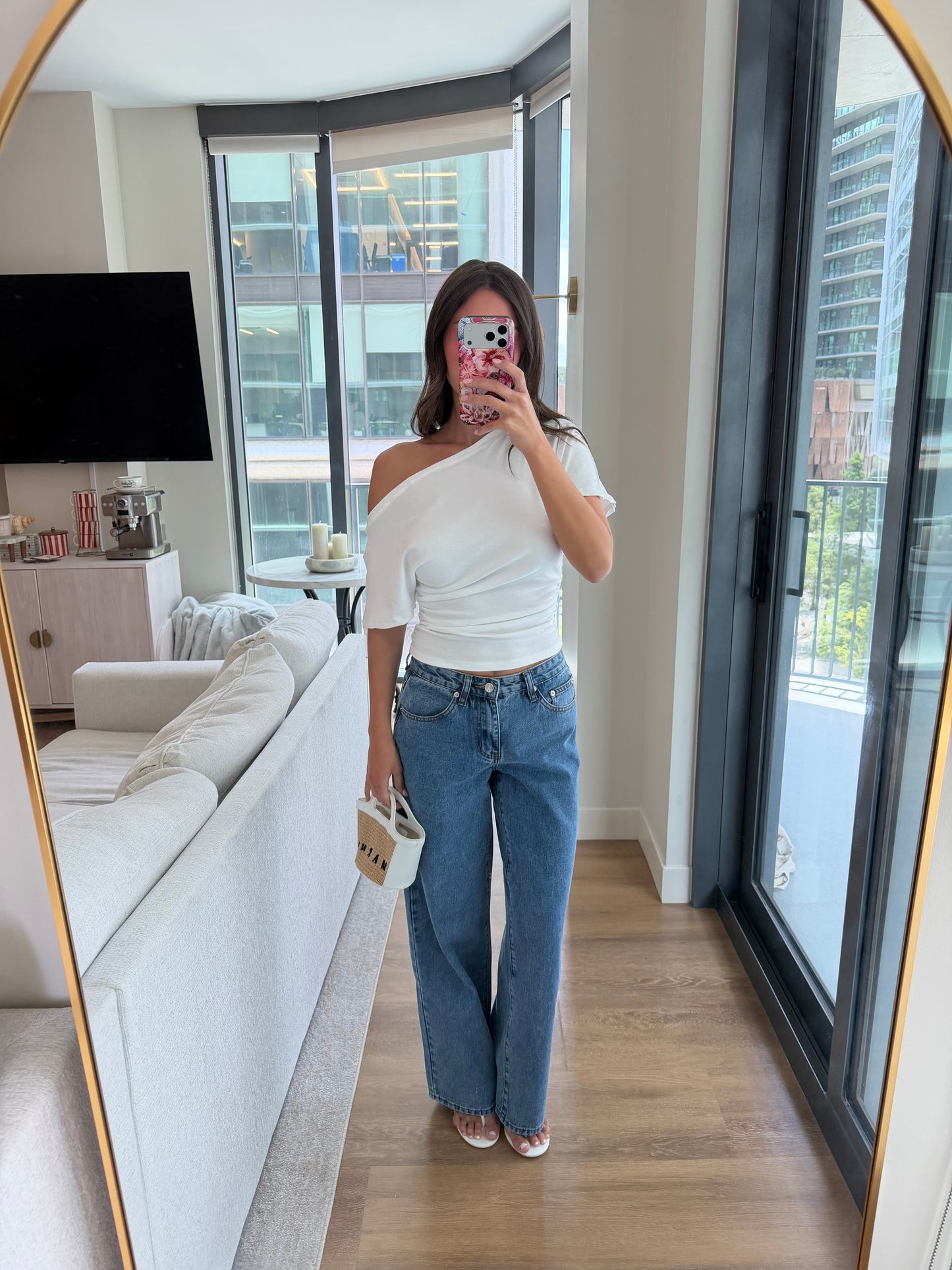 Bonne One Shoulder Top - WHITE
