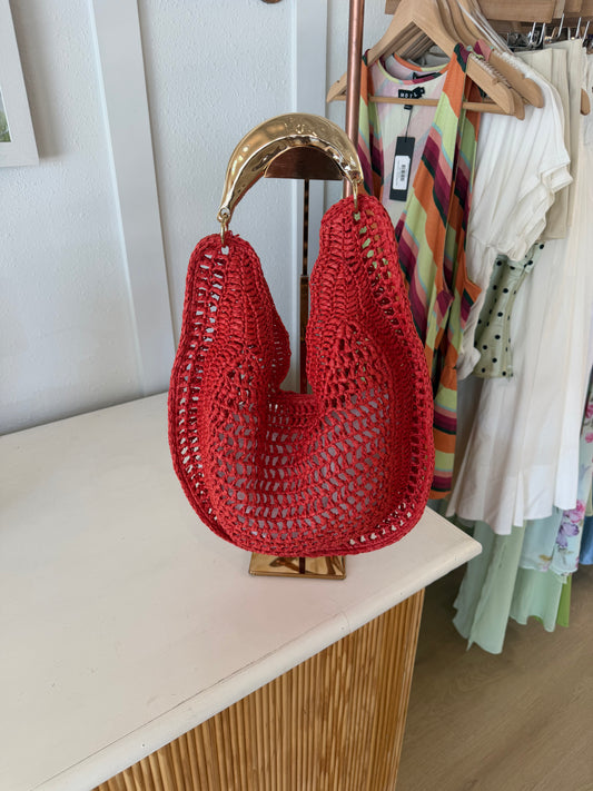 Goldie Hobo Bag - Cherry