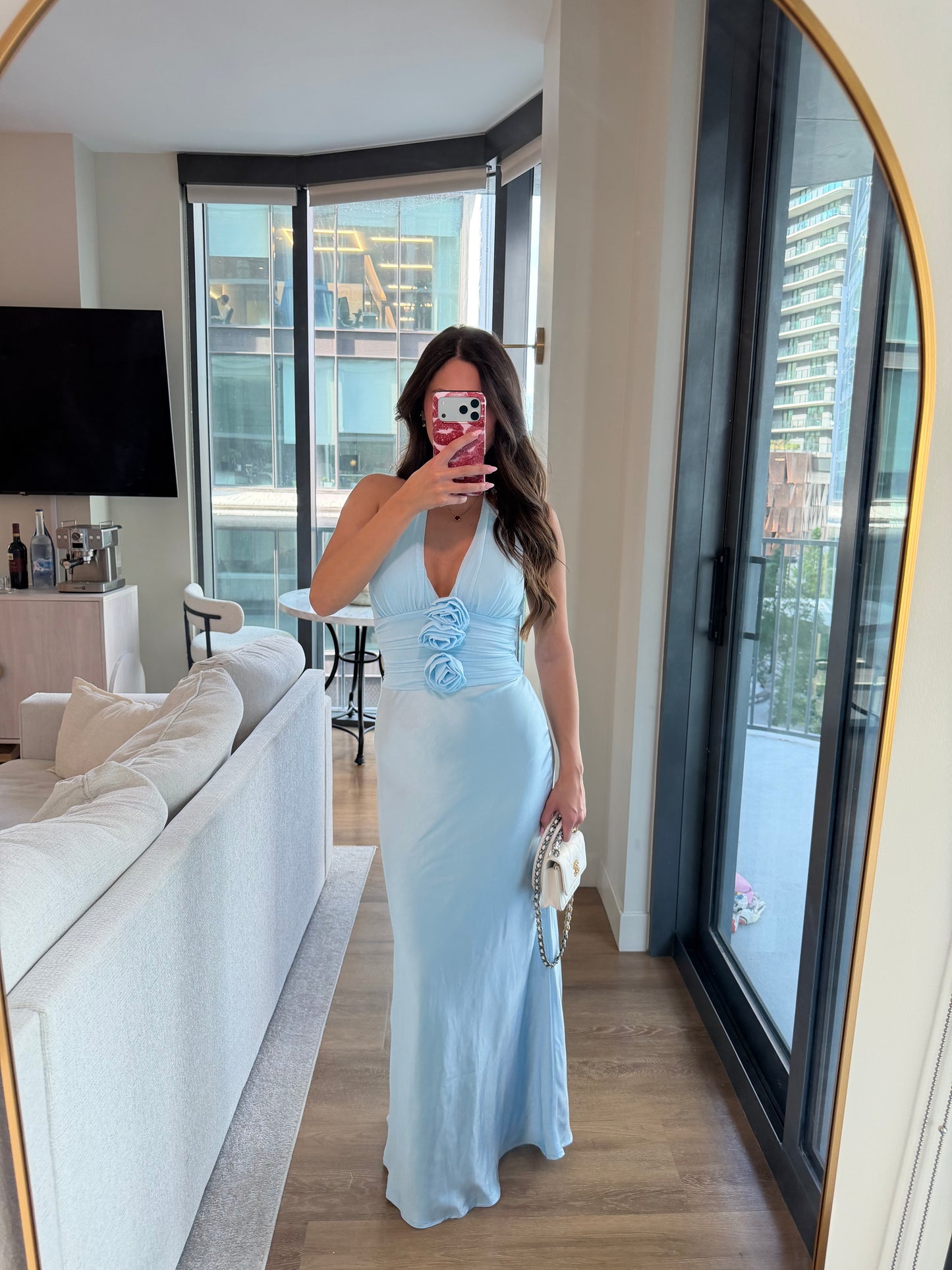 Cindy Deep Halter Maxi Dress