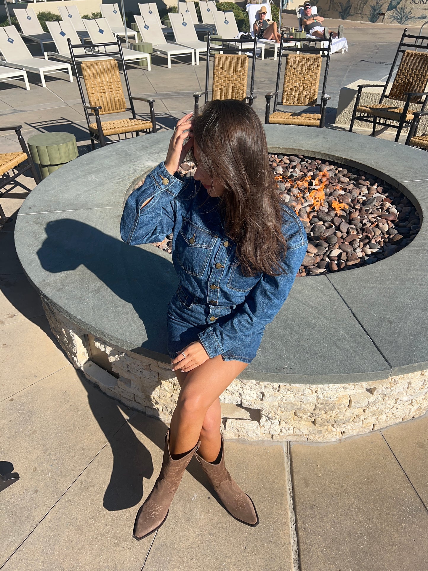 Ready Set Go Denim Dress