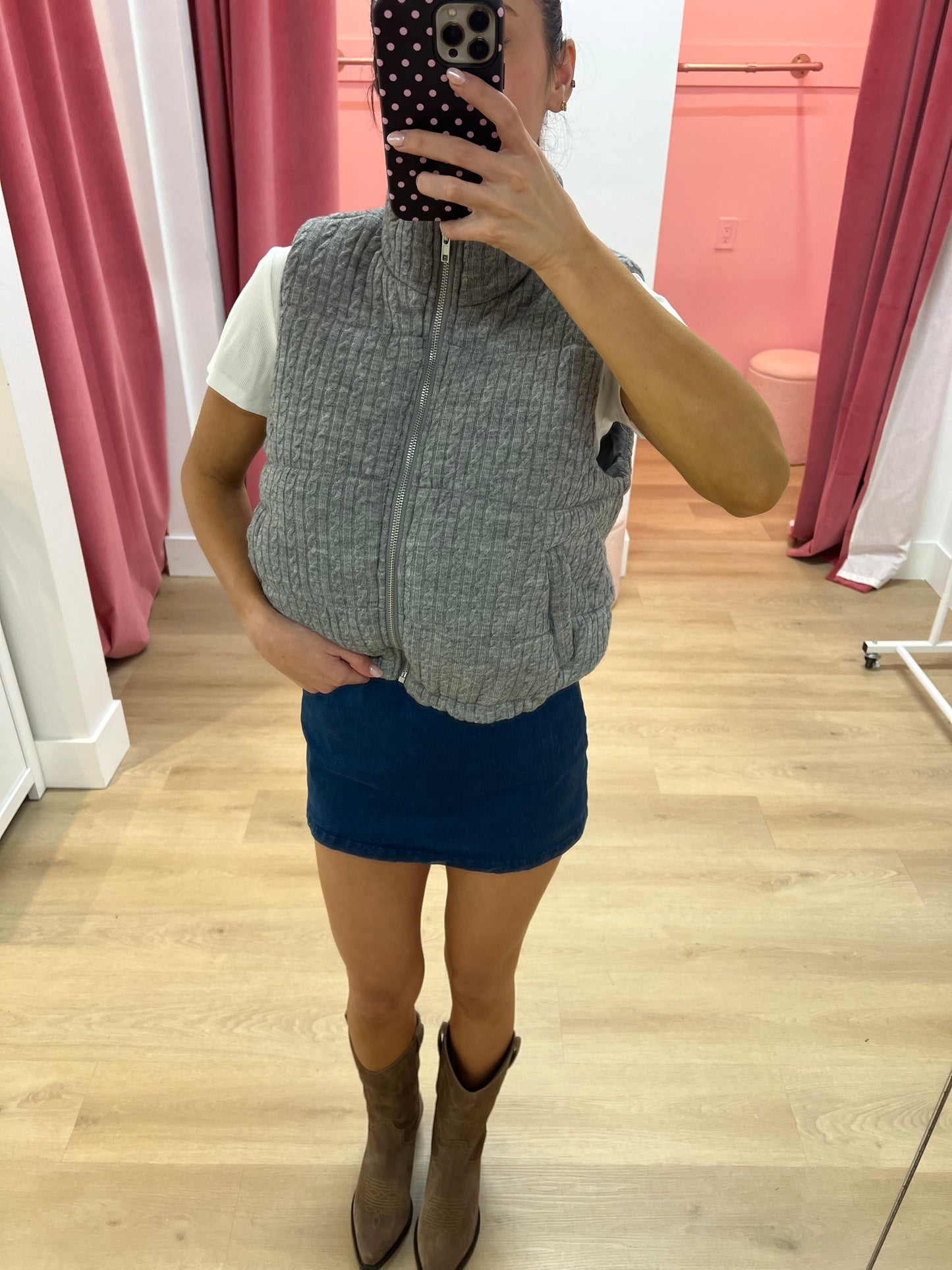 Luna Knit Puffer Vest
