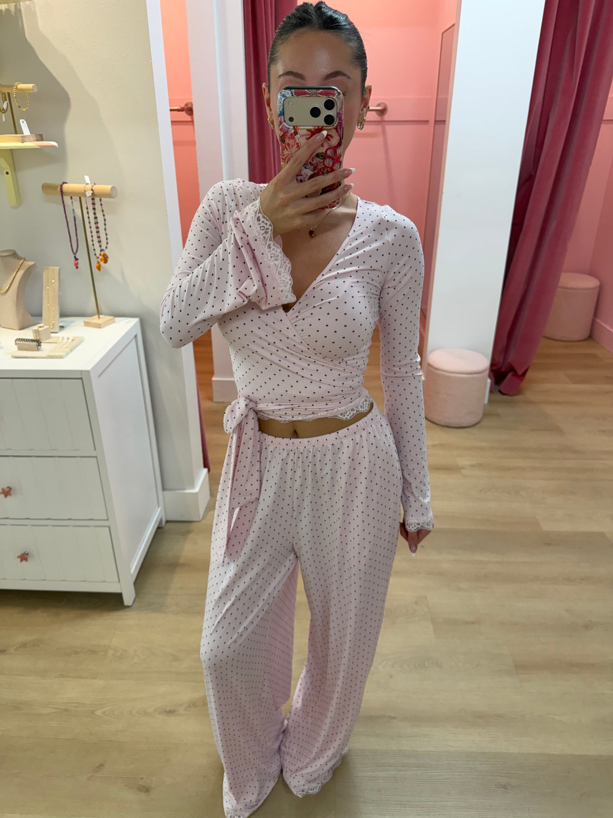 Après Pilates Lounge Pants  - Blush Dot
