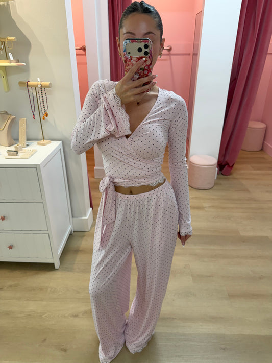 Après Pilates Lounge Pants  - Blush Dot
