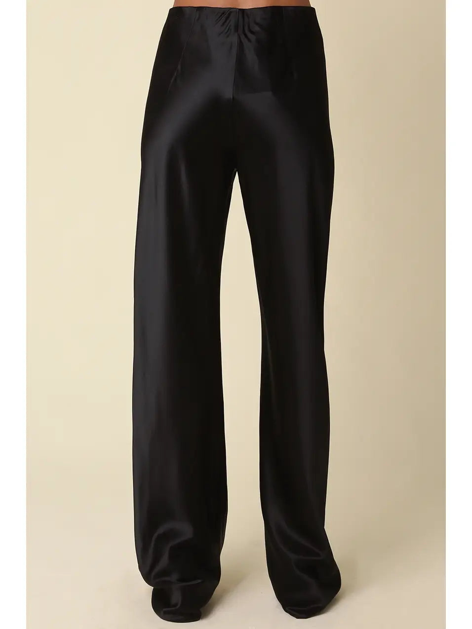 Joey Satin Pants - BLACK