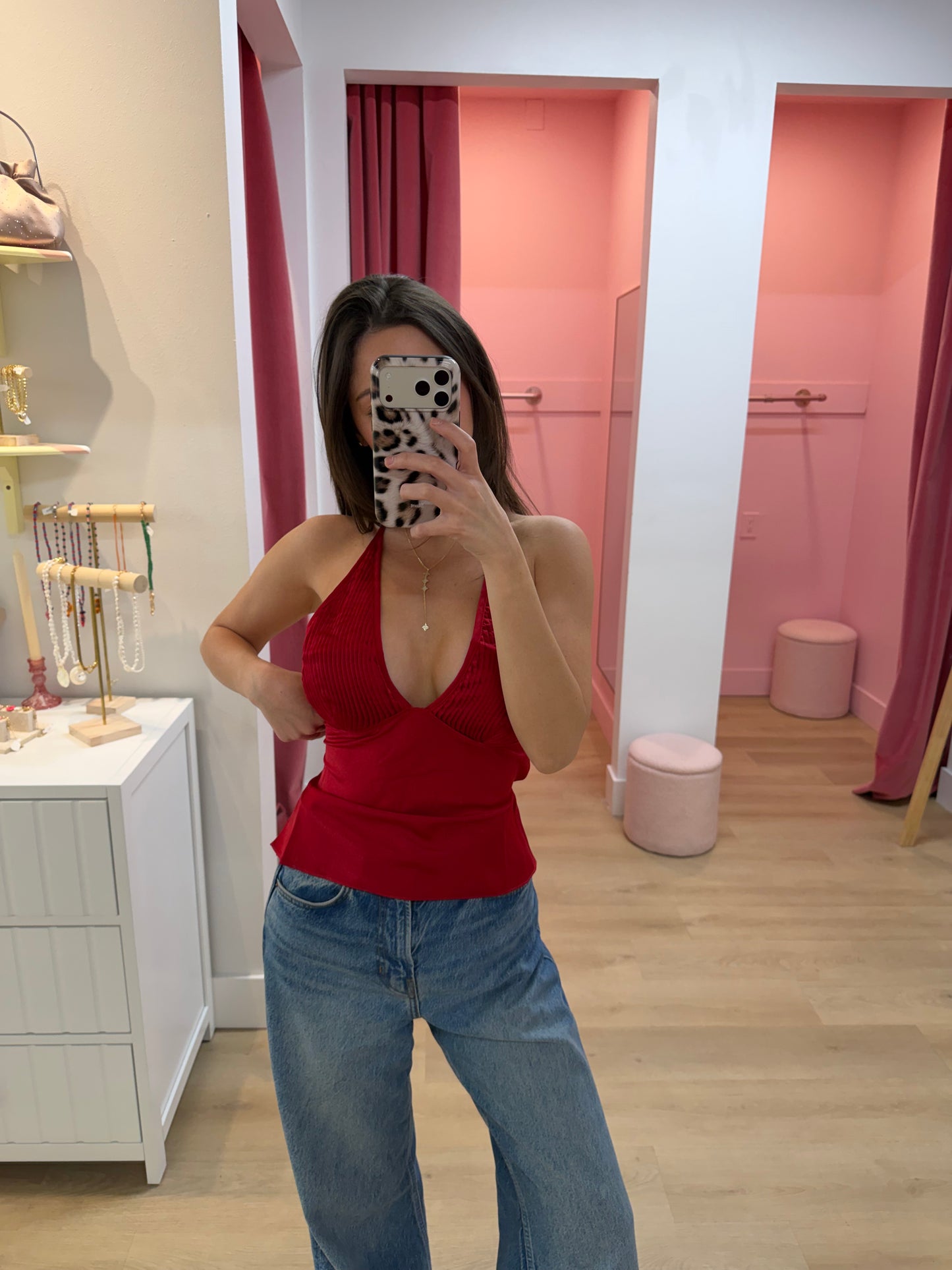 devon top - ruby red