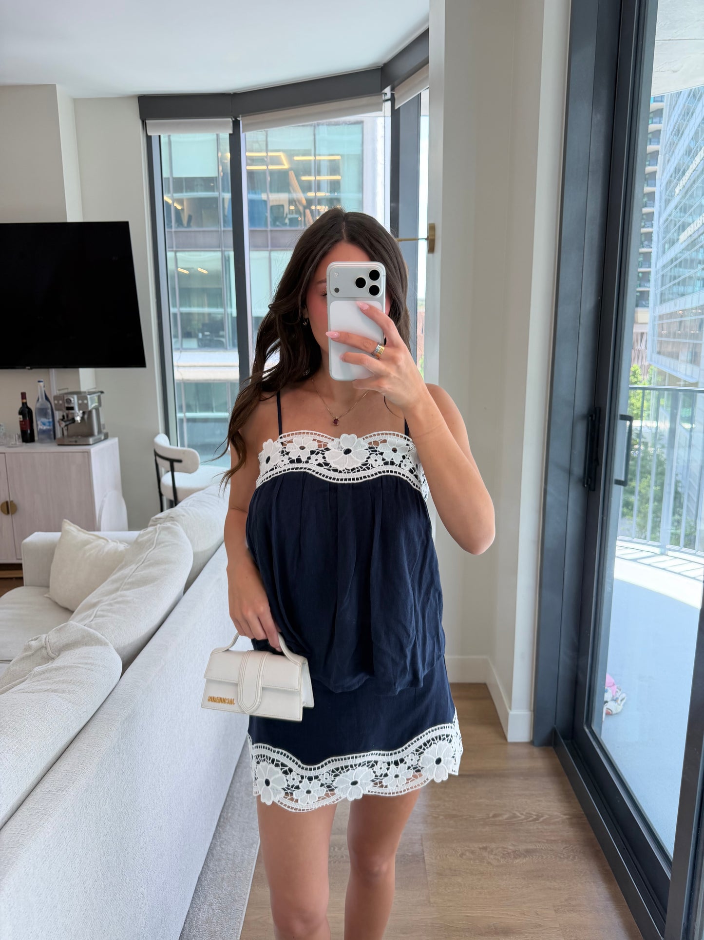 Jennie Lace Top - NAVY