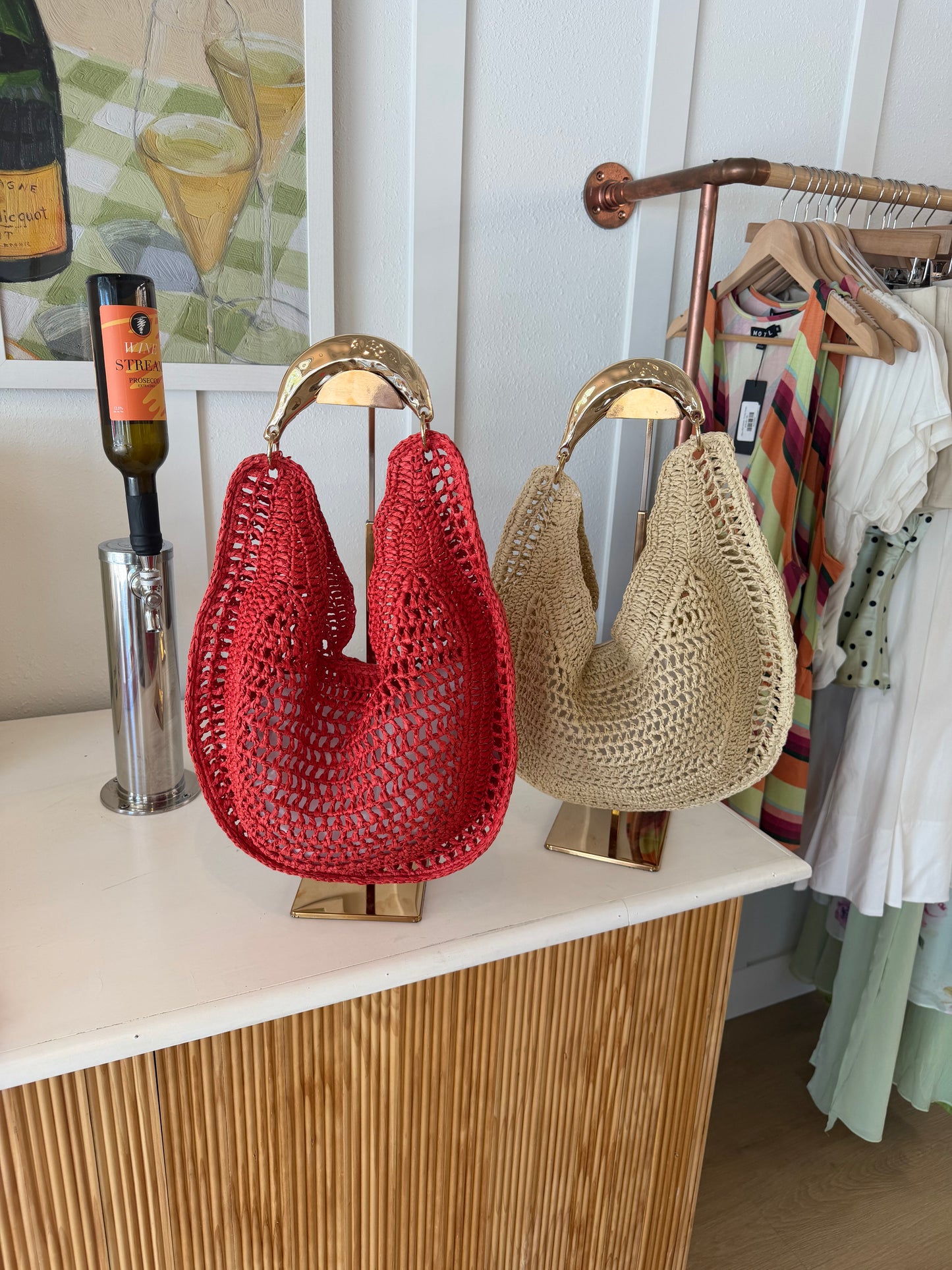 Goldie Hobo Bag - Natural