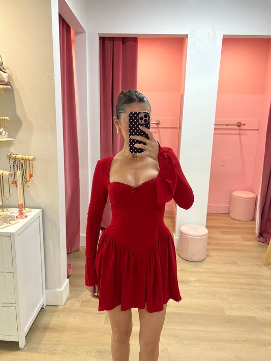 YALINA MINI DRESS - RED
