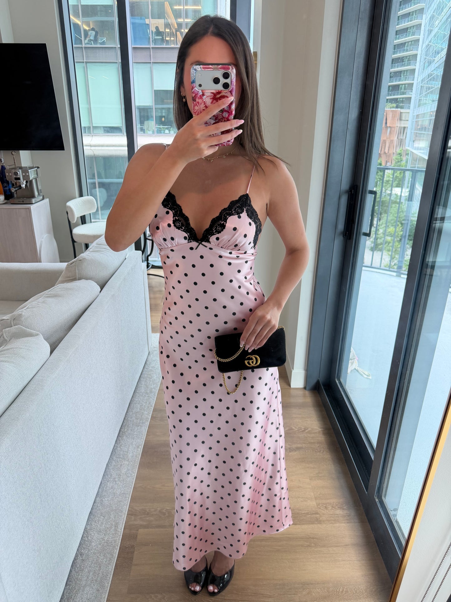 Jamie Dress- Blush Pink Dot