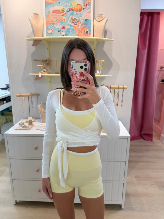 Frankie Wrap Top - WHITE