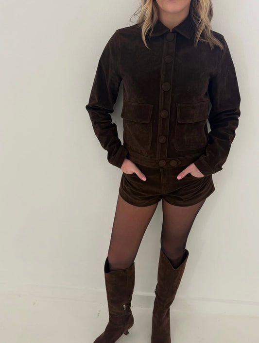 Harper Suede Button Jacket