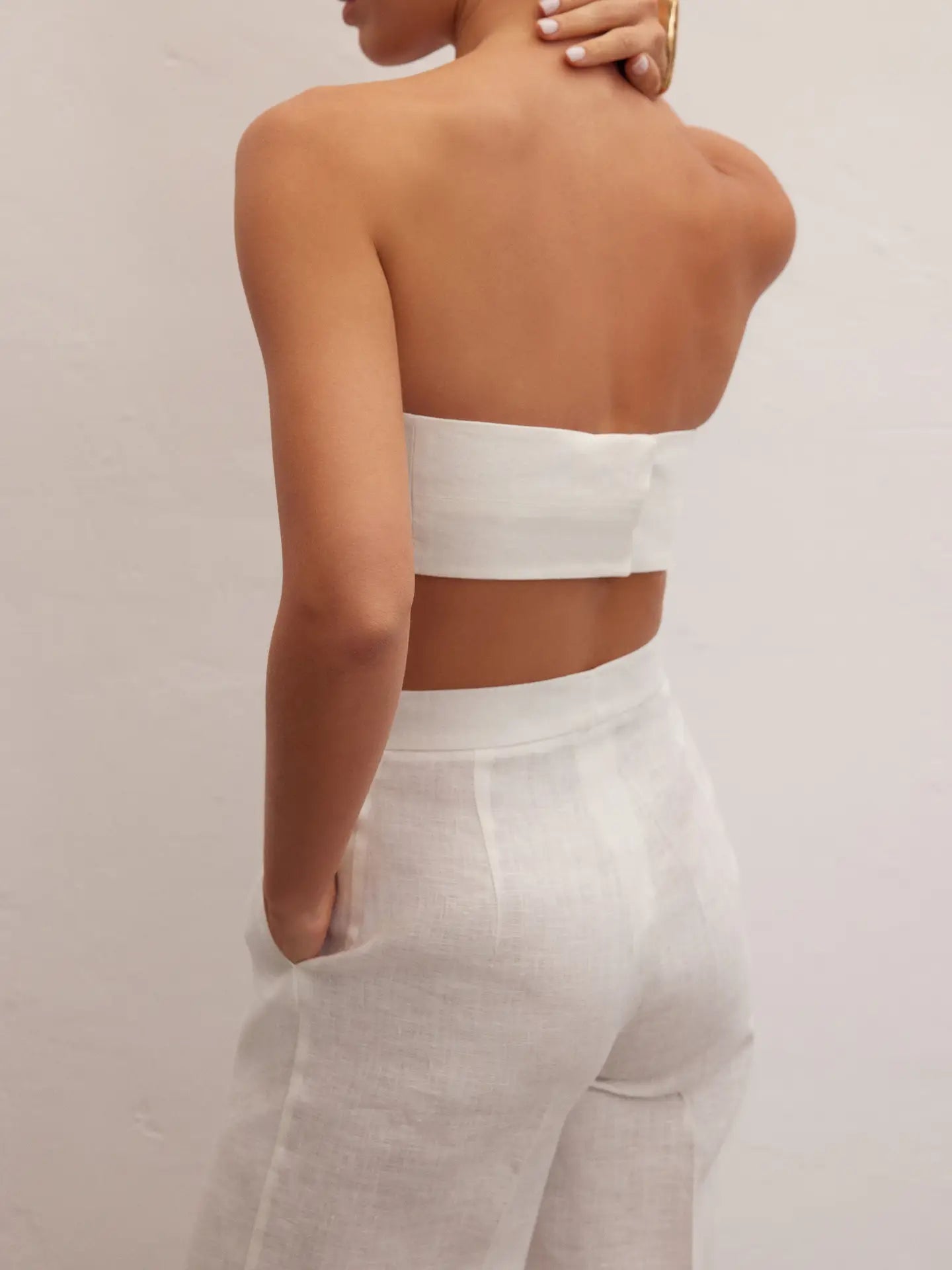 Alice Linen Bandeau Top