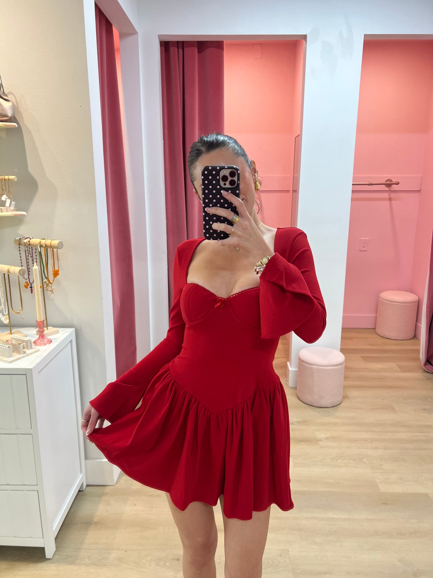 YALINA MINI DRESS - RED