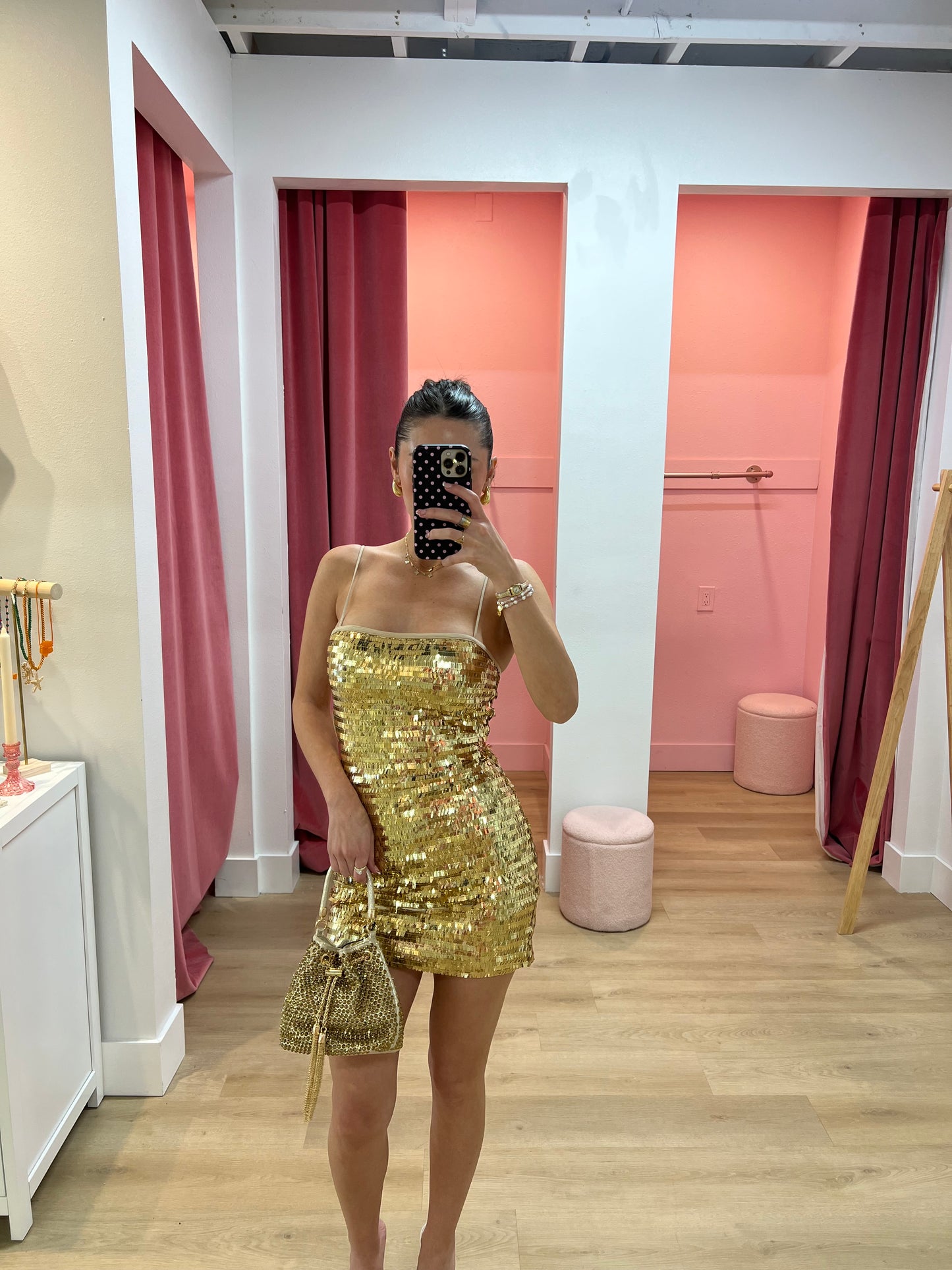 KERRIE SEQUIN MINI DRESS - GOLD