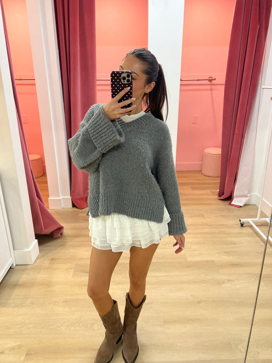 Nina Layered Sheer Ruffle Mini Skort - white