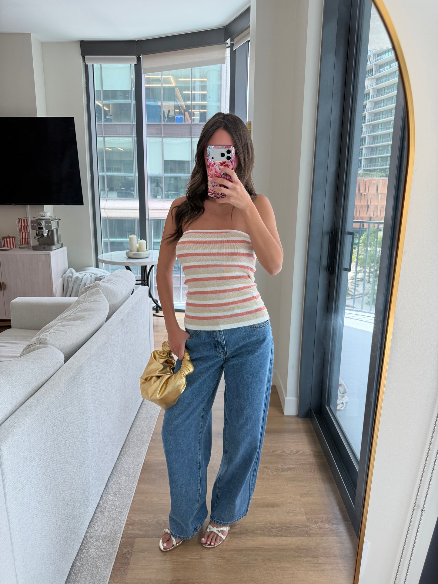 Maia Mid Rise Wide Leg Jeans - LIGHT BLUE WASH