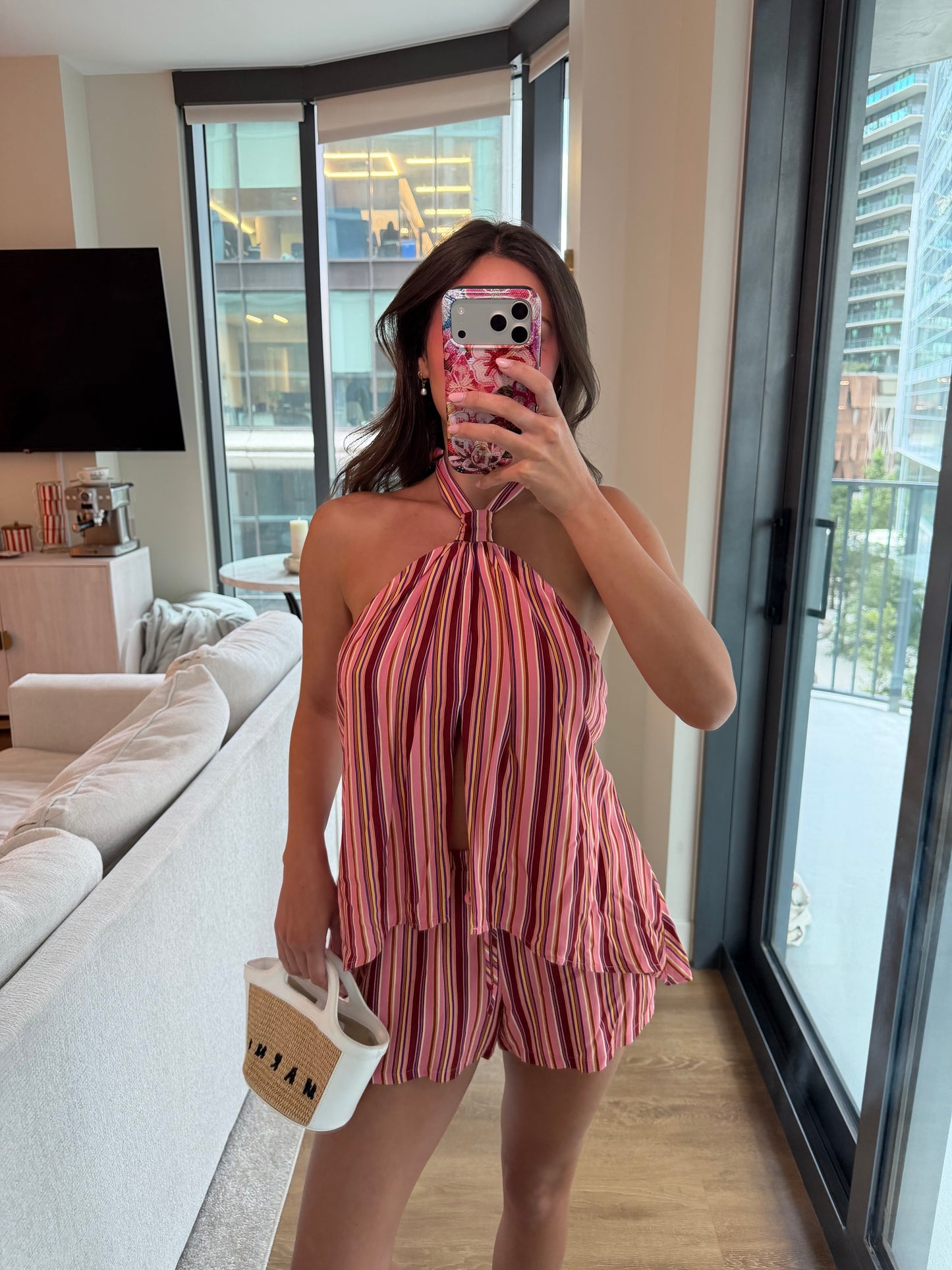 Koah Knotted Split Top - MYLEY PEACH