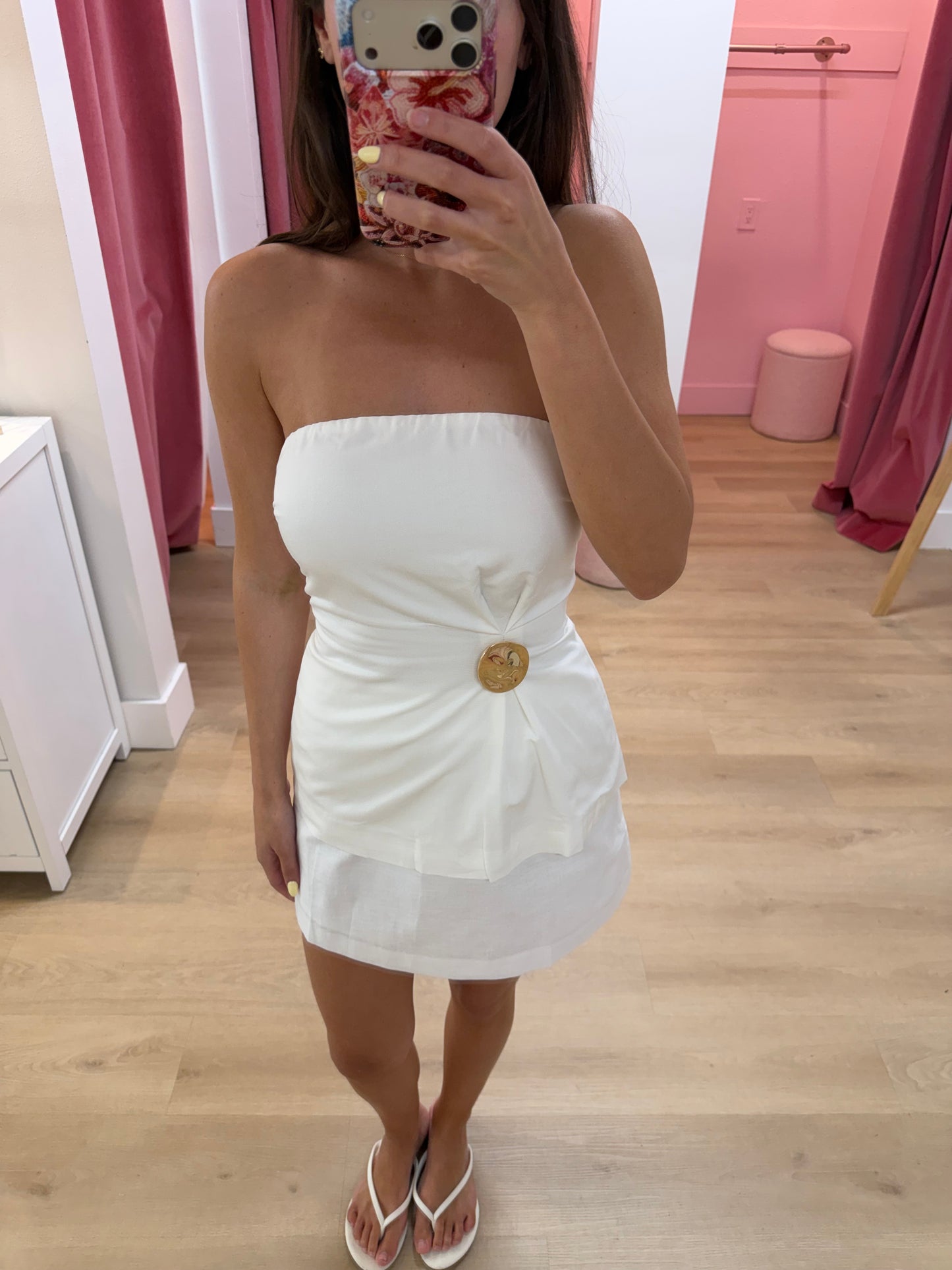 Ascend Mini Skirt - WHITE