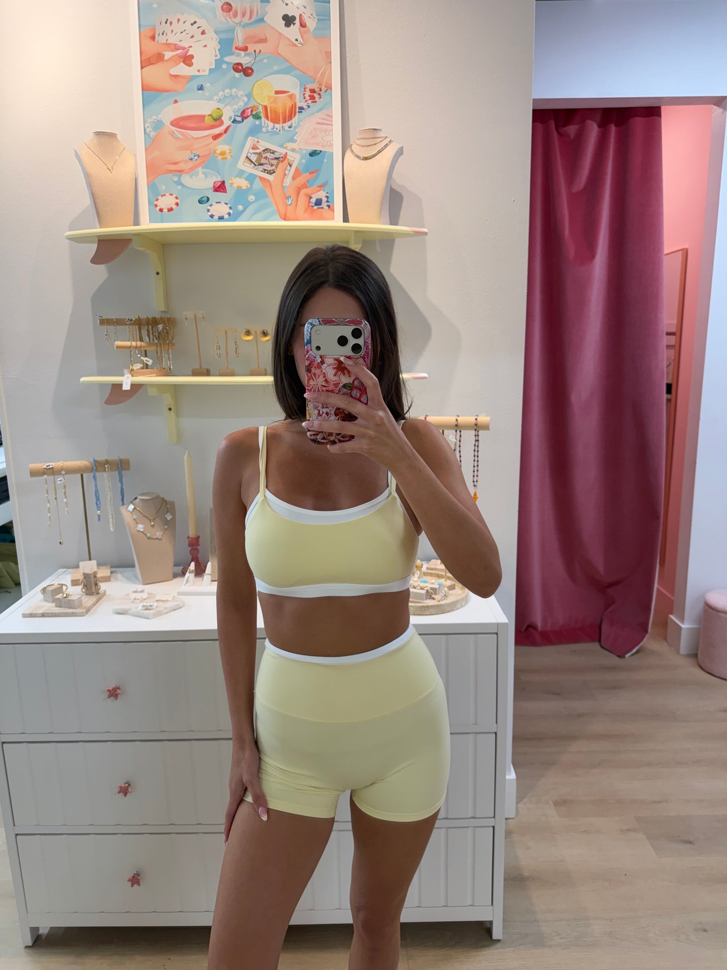 Addie Layered Active Shorts - HONEY BUTTER