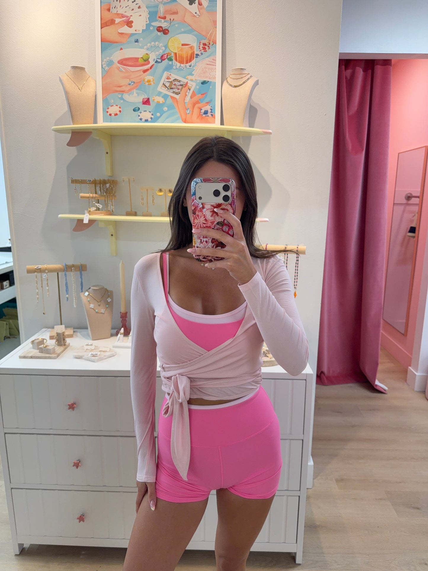 Frankie Wrap Top - PIGGY PINK