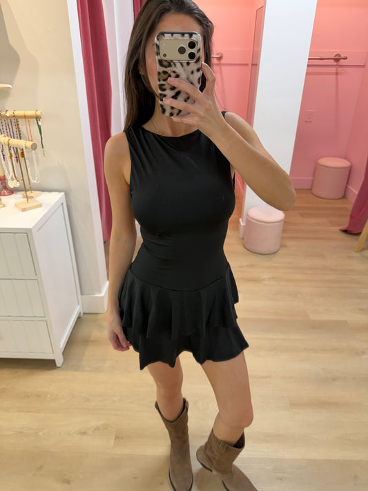 nari dress - JET BLACK