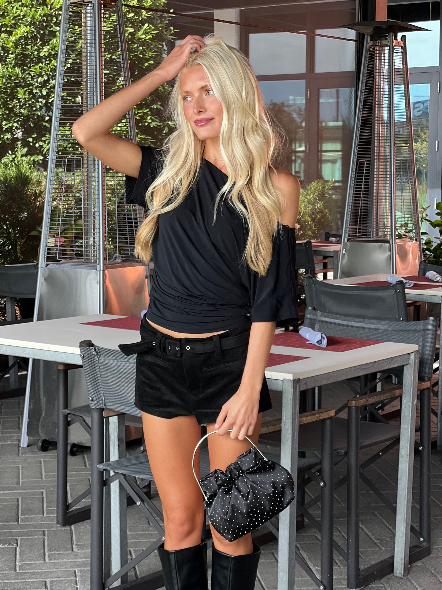 Social Scene Suede Shorts