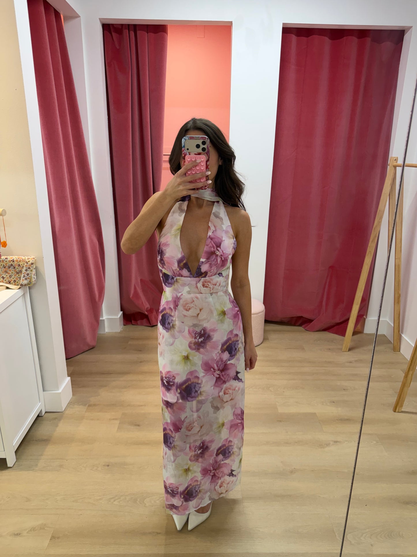 Cierra Floral Maxi Dress - Purple