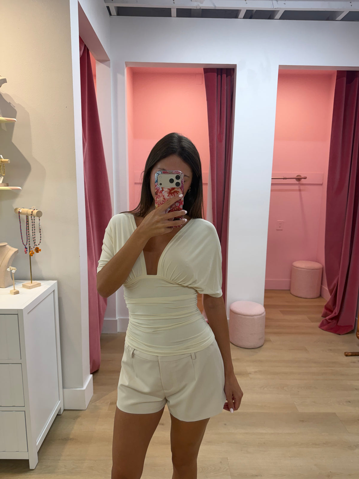 FREDDIE TAILORED SHORTS - VANILLA