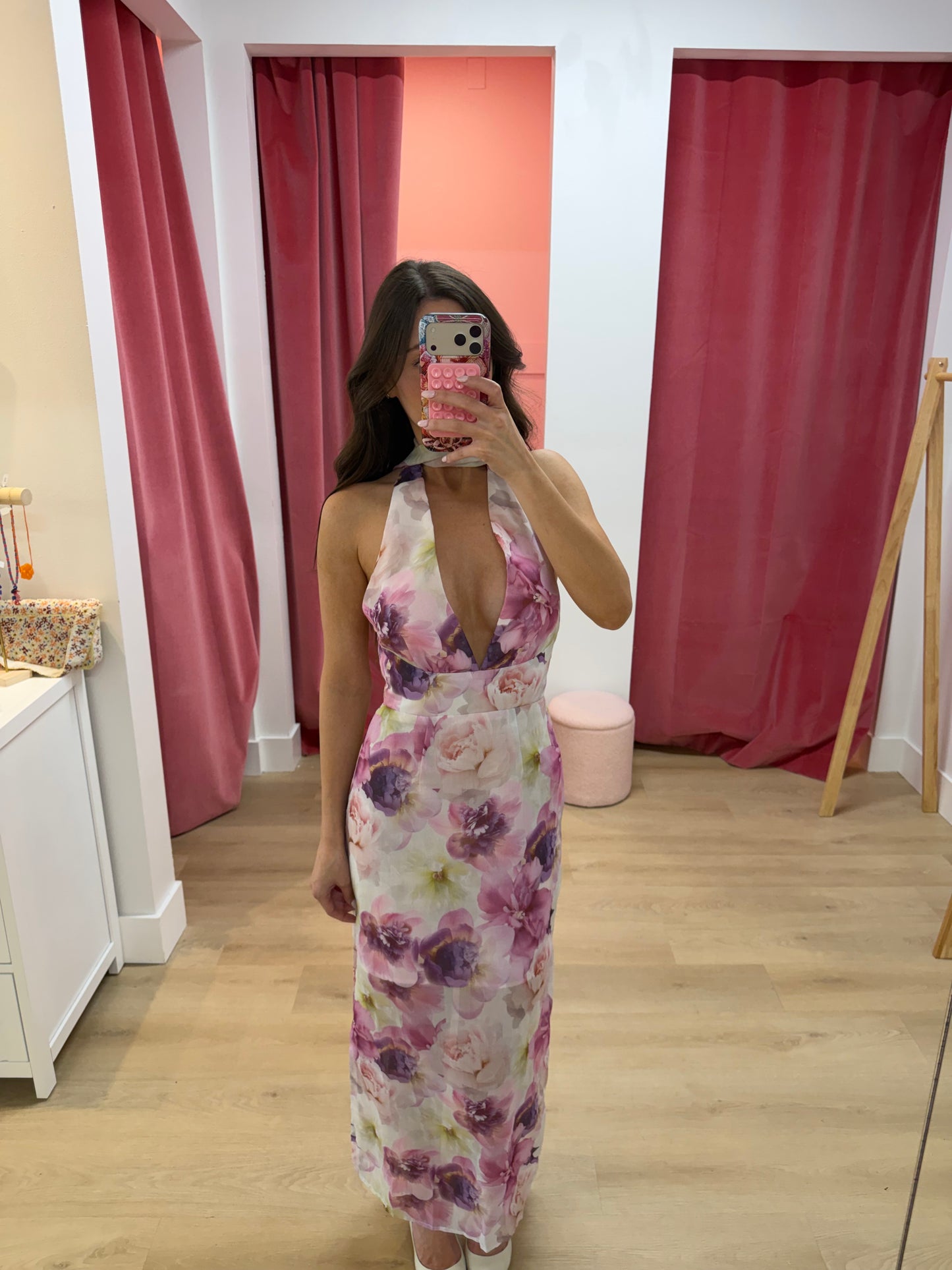 Cierra Floral Maxi Dress - Purple