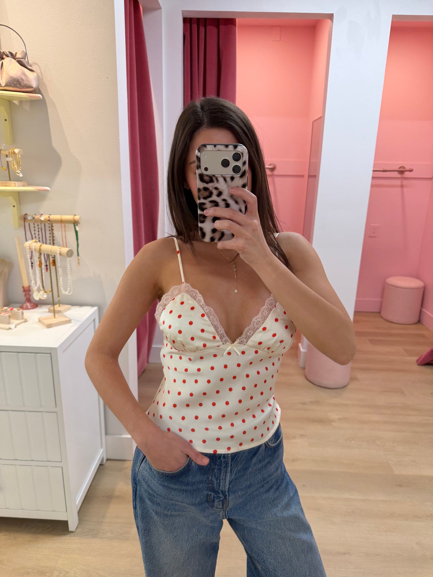Piccola Top - Red Polka Dot