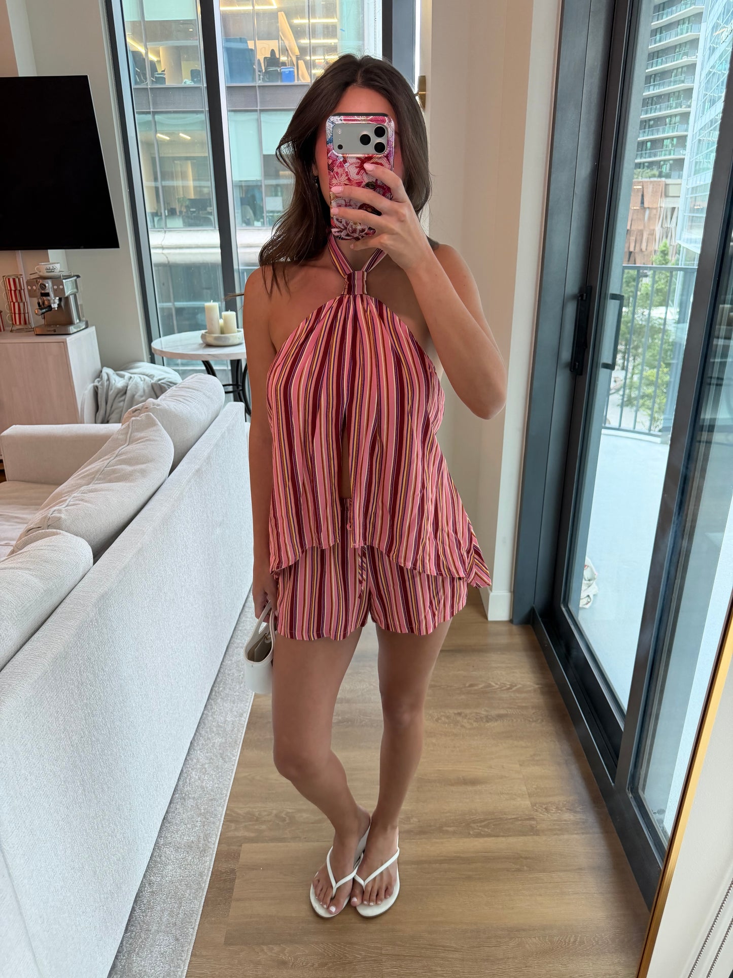 Koah Knotted Split Top - MYLEY PEACH