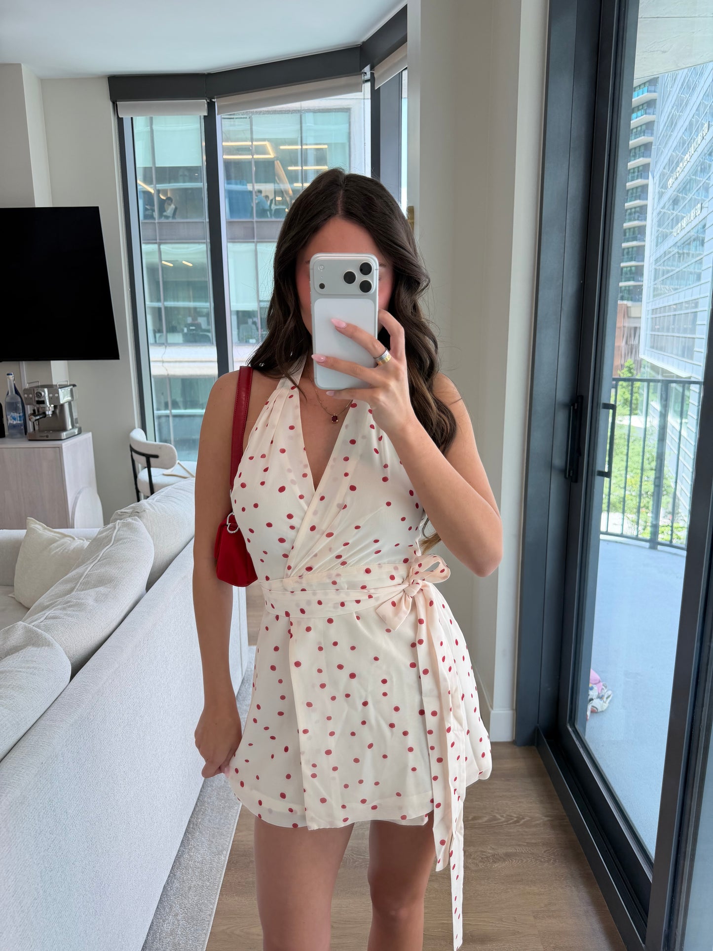 Amaya Mini Dress - Cherry Polka Dot