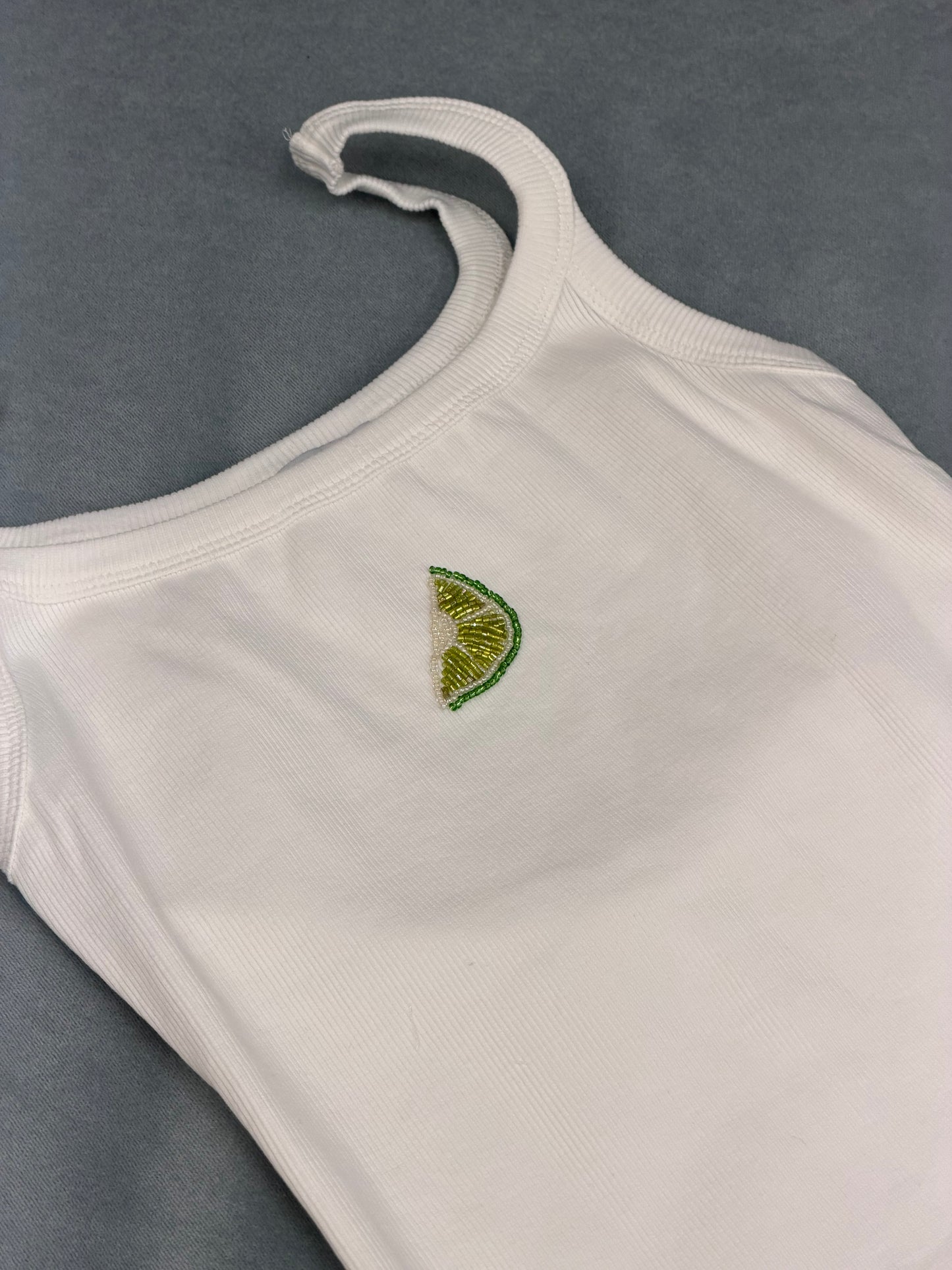 Lime Margarita beaded Tank