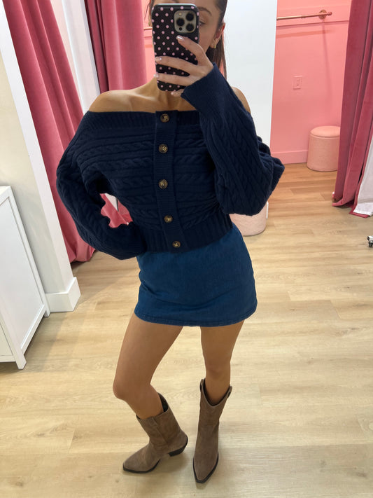 Lane Denim Mini Skort