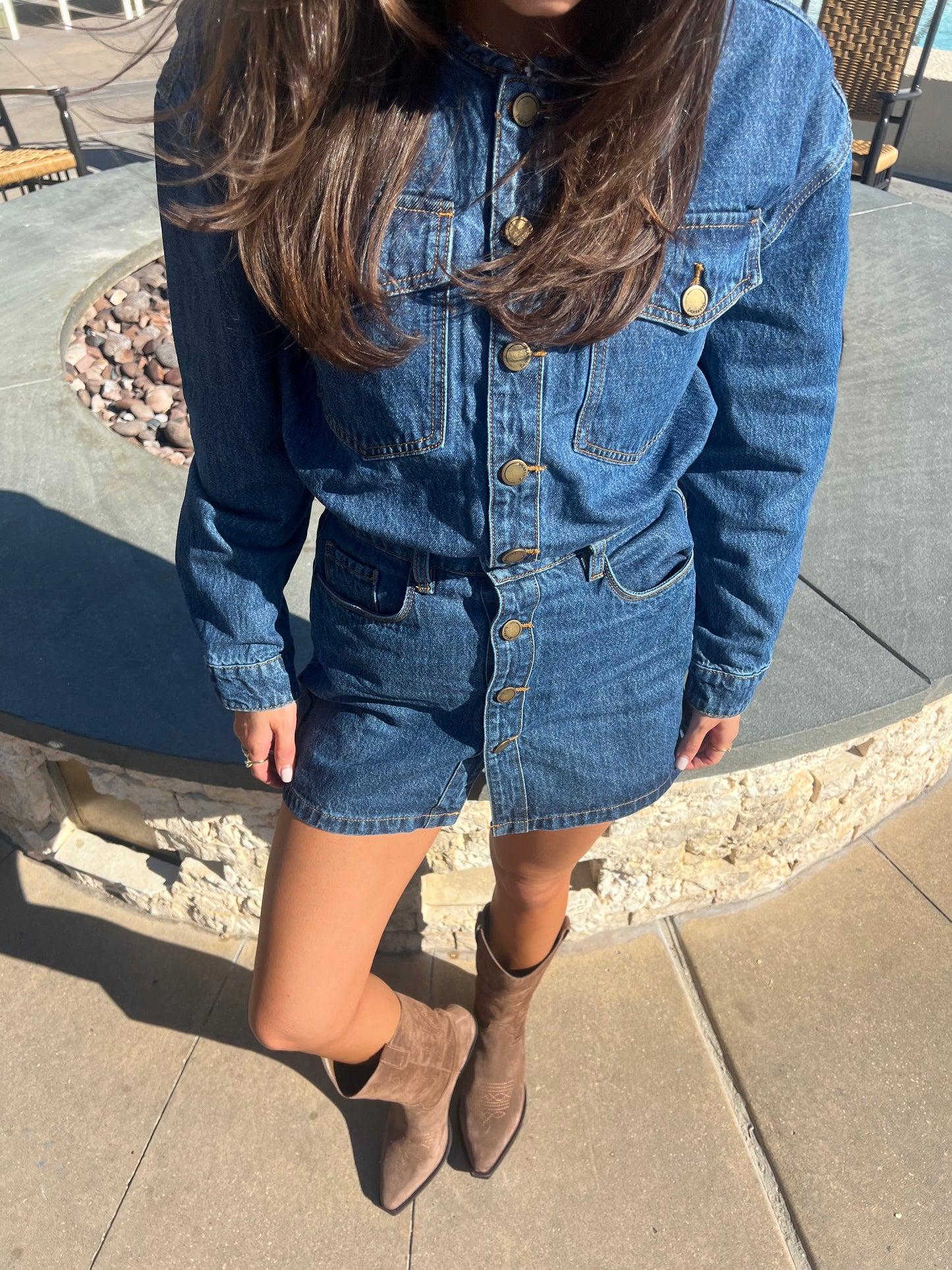 Ready Set Go Denim Dress